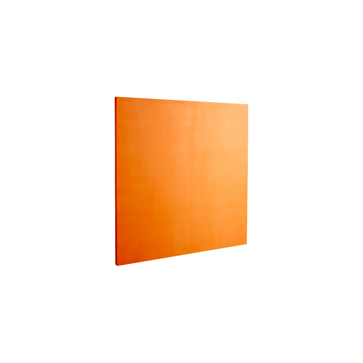 Panneau acoustique mural - polyester aspect feutre - carré - l. 500 x H 500 mm - - difficilement inflammable selon DIN 4102 (B1) -orange pur RAL 2004