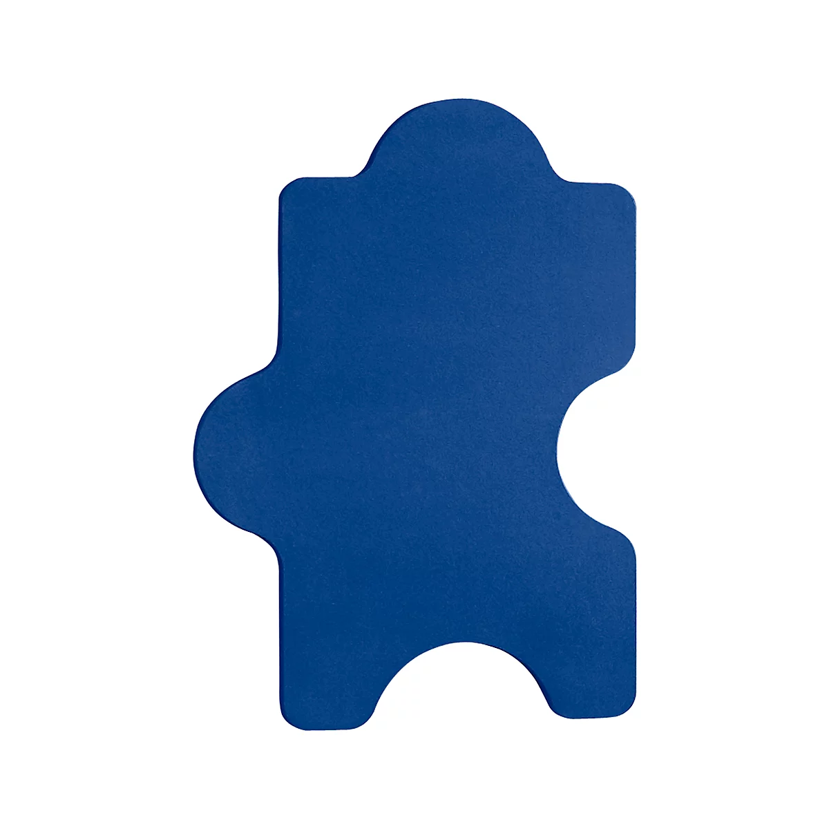 Panneau acoustique mural puzzle, l. 1000 x H 500 mm, en filaments de polyester aspect feutre, bleu RAL 5005