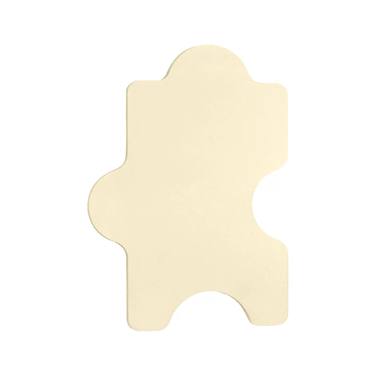 Panneau acoustique mural puzzle, l. 1000 x H 500 mm, en filaments de polyester aspect feutre, ivoire RAL 1015