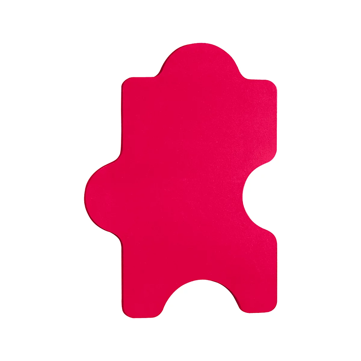 Panneau acoustique mural puzzle, l. 1000 x H 500 mm, en filaments de polyester aspect feutre, rouge framboise RAL 3027