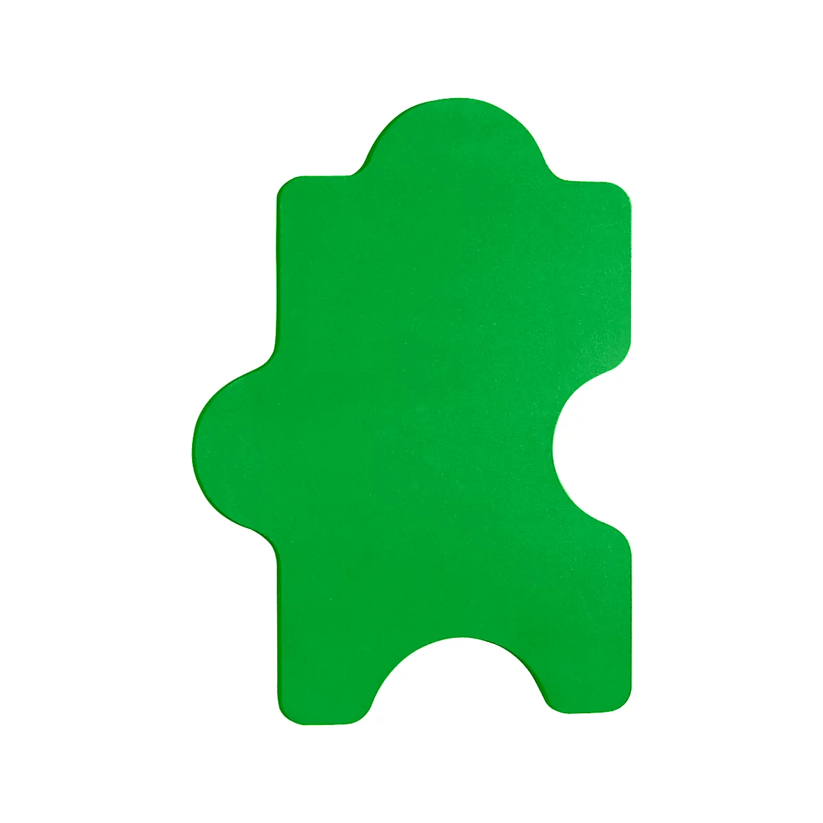 Panneau acoustique mural puzzle, l. 1000 x H 500 mm, en filaments de polyester aspect feutre, vert RAL 6018