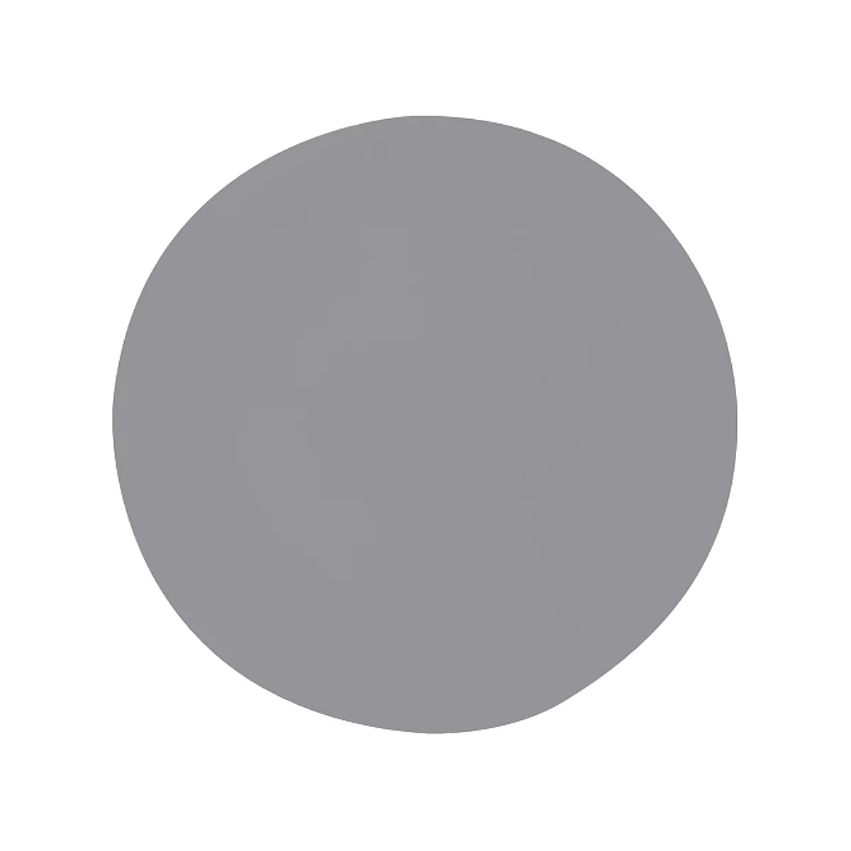 Panneau acoustique mural rond, Ø 1000 mm, polyester non tissé, aspect feutre, gris RAL 7004