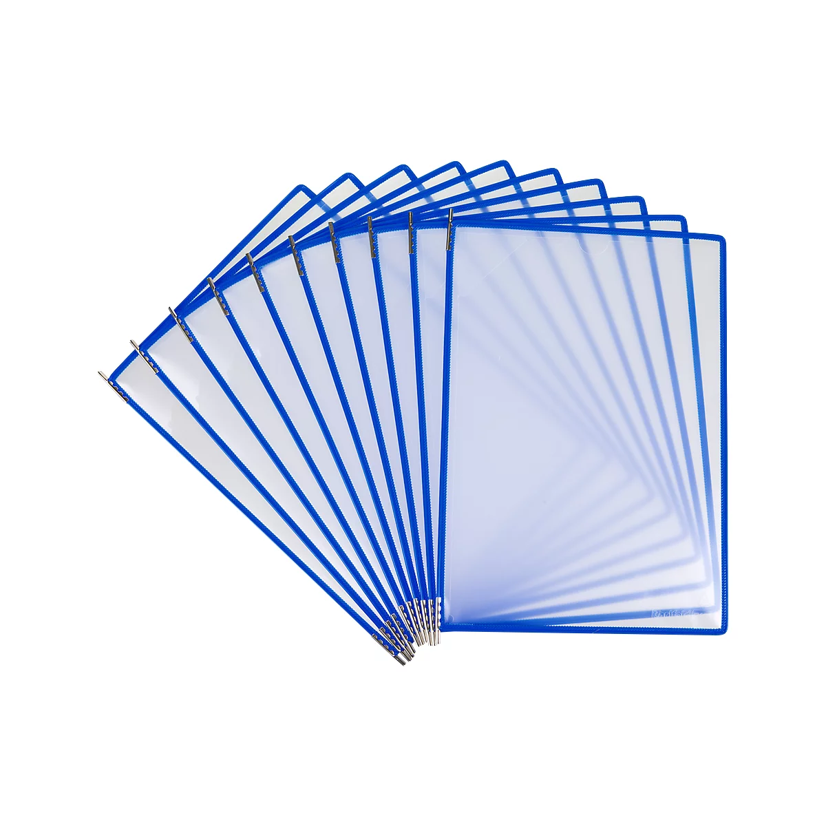 Panneau d'affichage Tarifold Easy Load Pro, DIN A4, 10 pces, verrou d'angle, pivot métallique, bleu