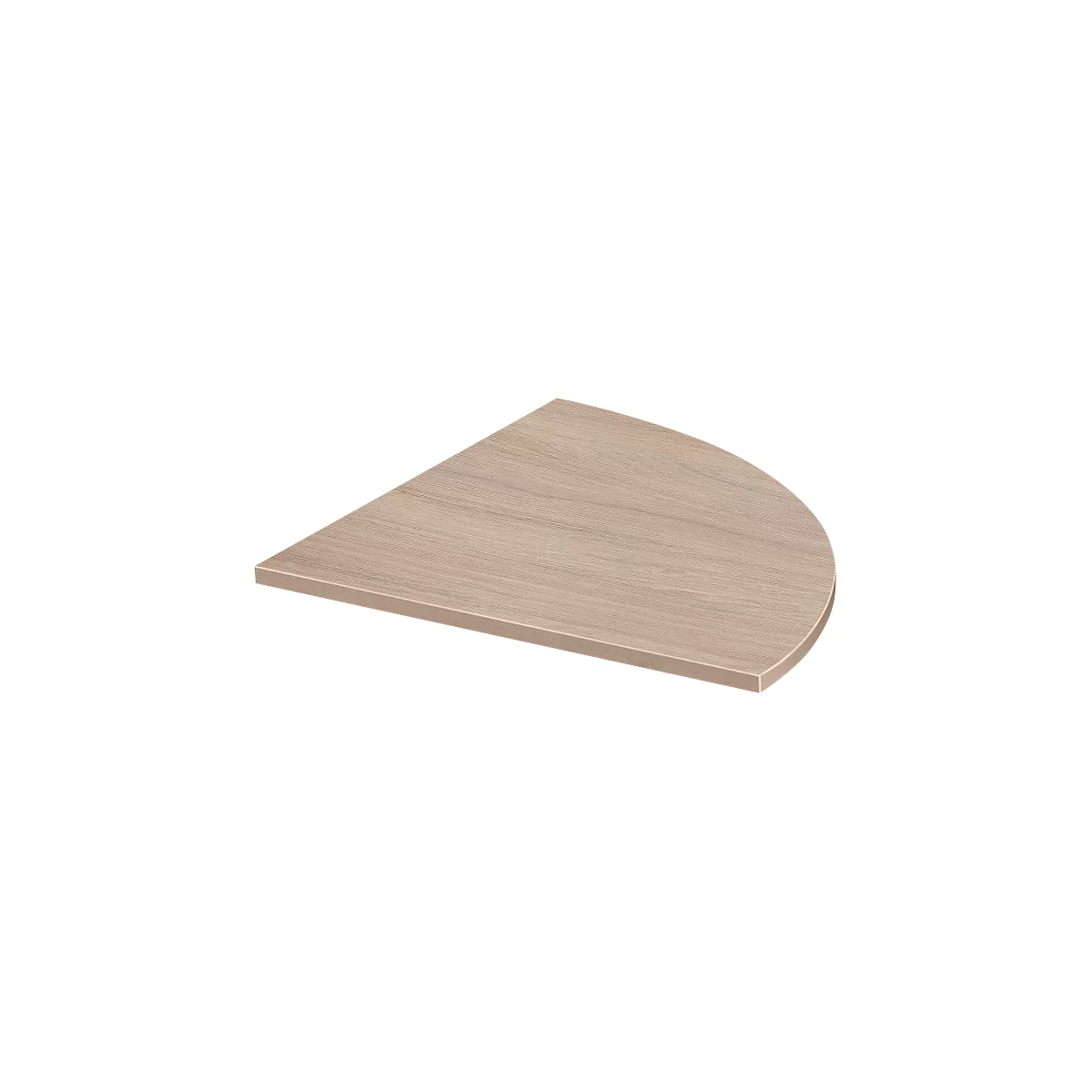 Panneau d'angle système, arrondi à 90°, L 800 x P 800 mm, chêne/alu blanc