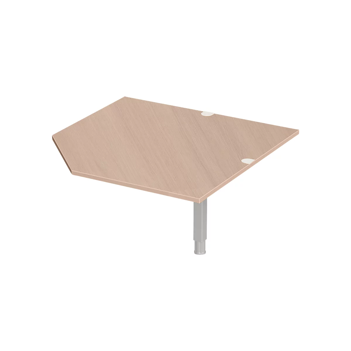 Panneau d'angle système CAD ERGO-T 2.0, avec pied support, L 1200 x P 1200/800 x H 718-898 mm, décor chêne/anthracite