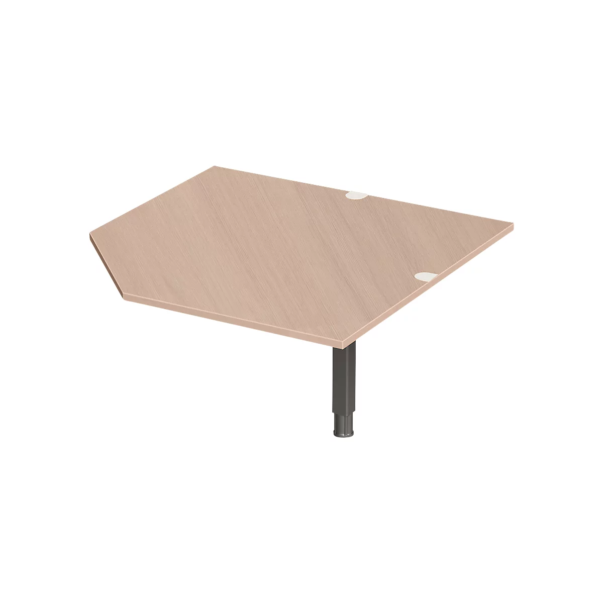 Panneau d'angle système CAD ERGO-T 2.0, avec pied support, L 1200 x P 1200/800 x H 718-898 mm, décor chêne/anthracite