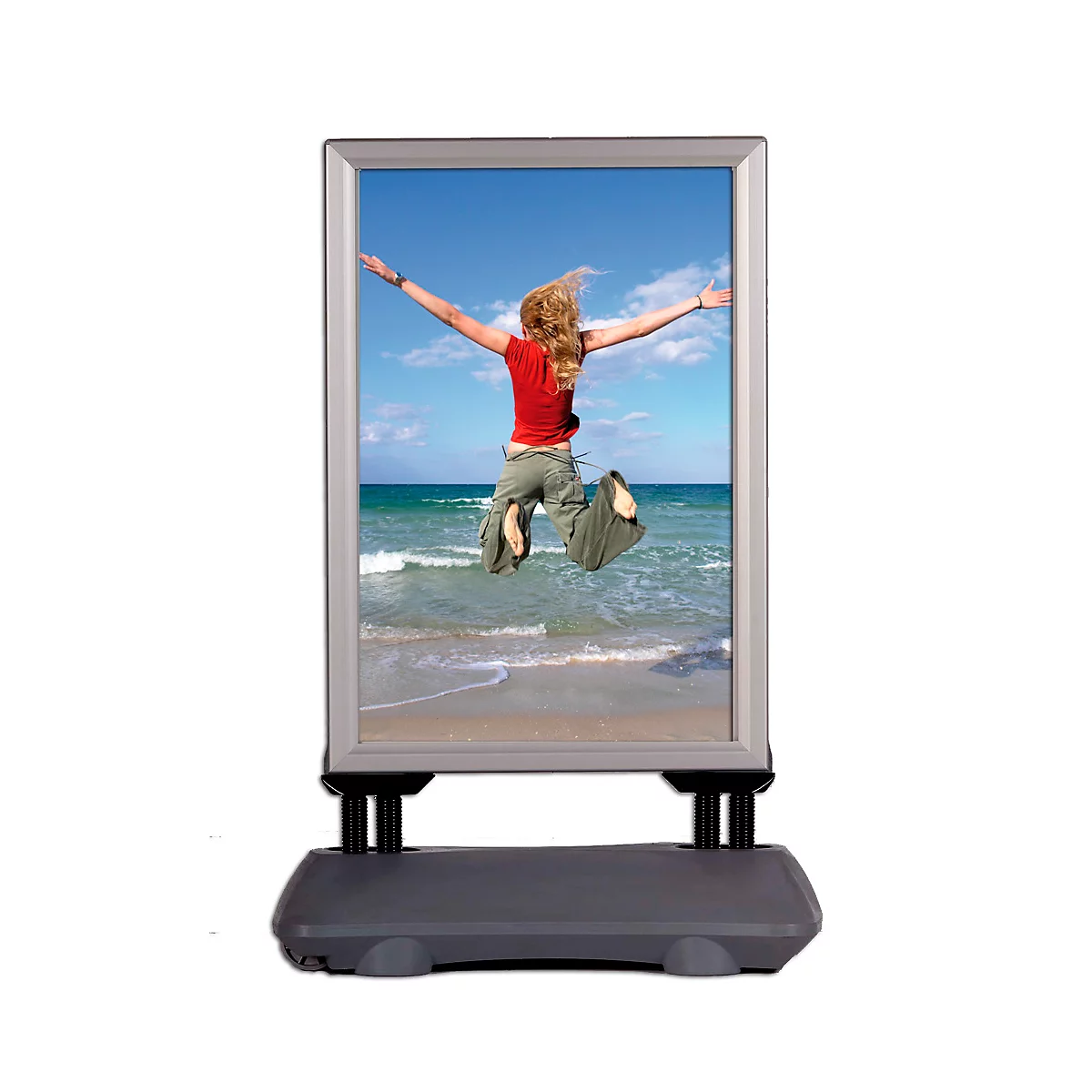 Panneau de trottoir WindPro, DIN A0, argenté