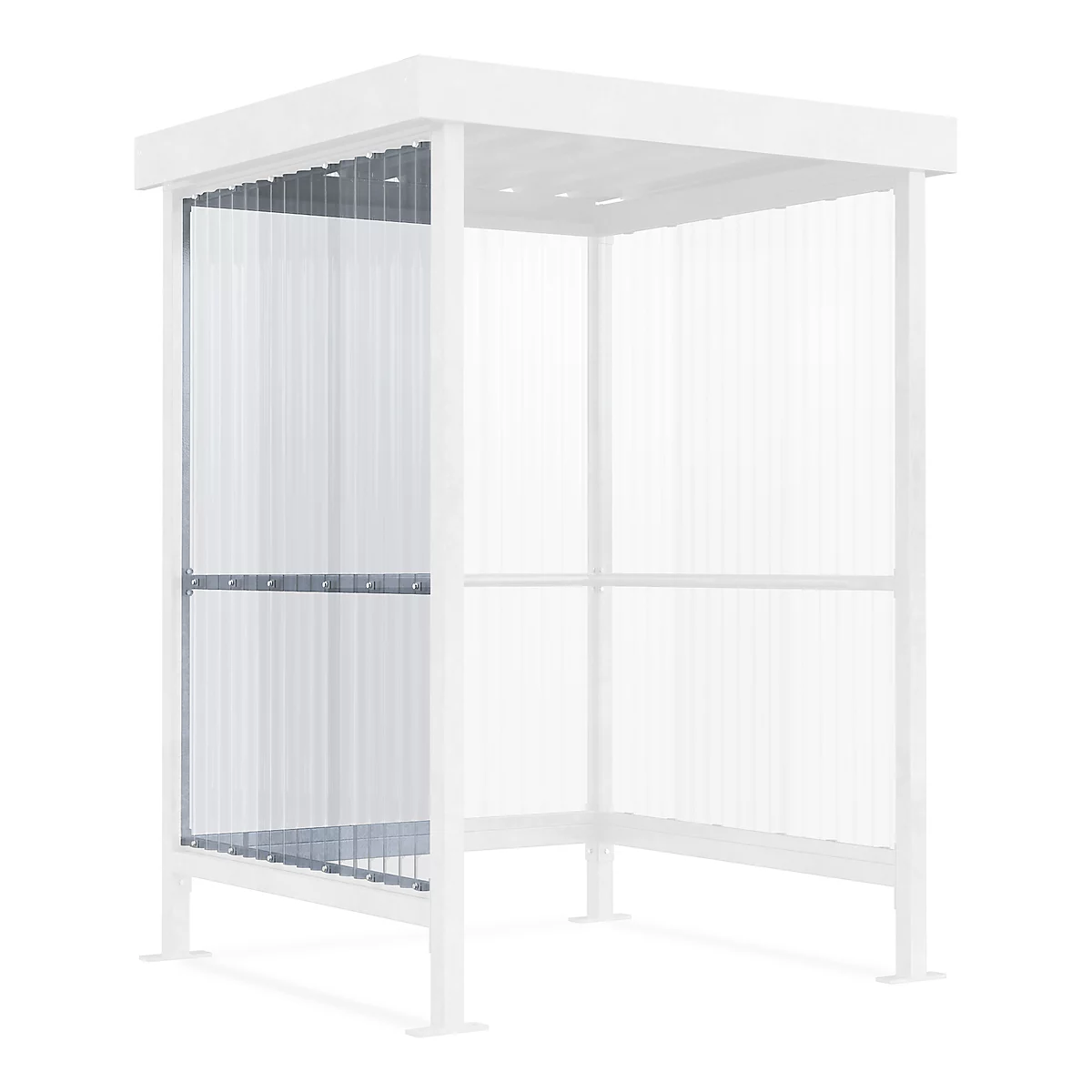 Panneau latéral pour abri pour fumeurs WSM Jena, arceau, armature galvanisée