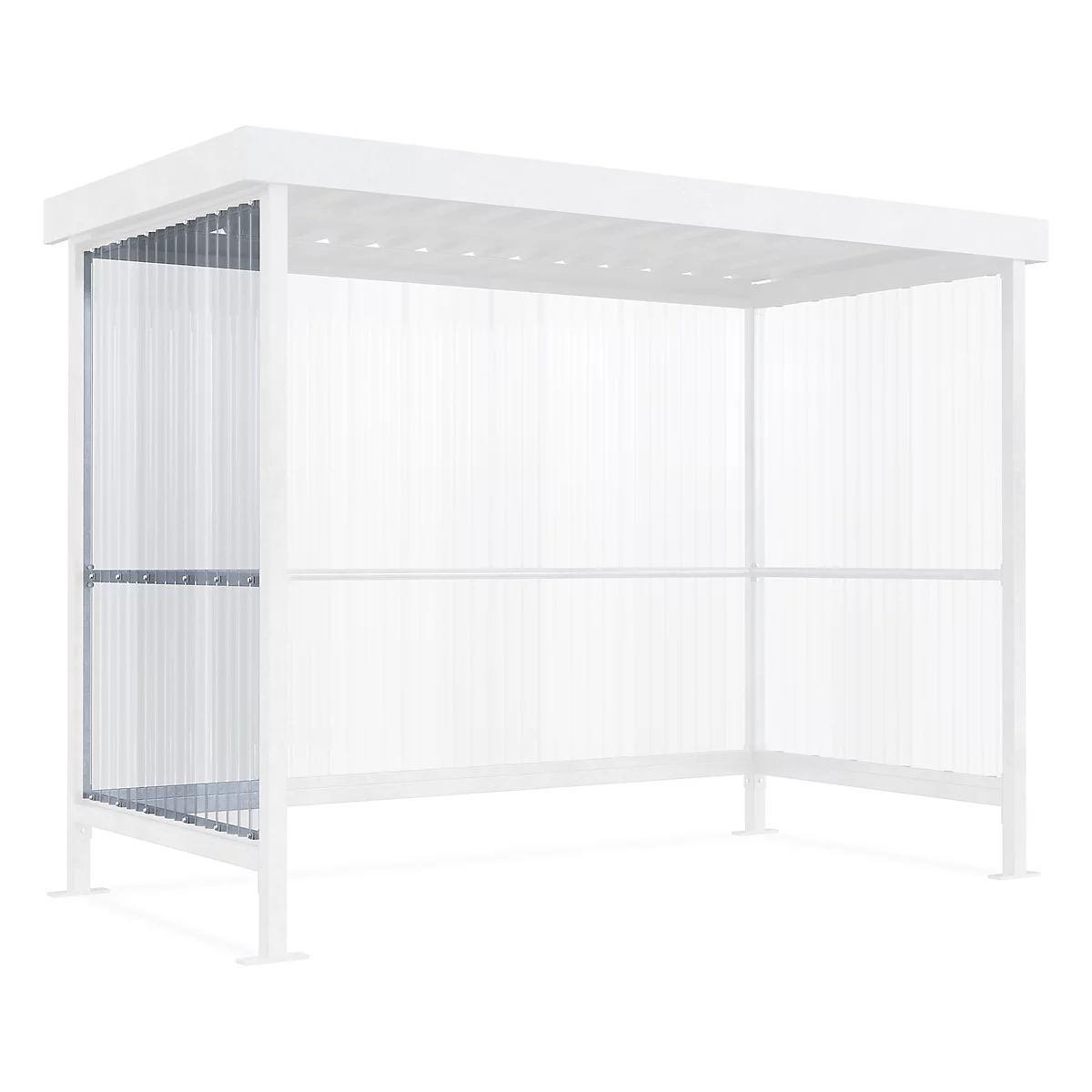 Panneau latéral pour abri pour fumeurs WSM Jena, arceau, armature galvanisée