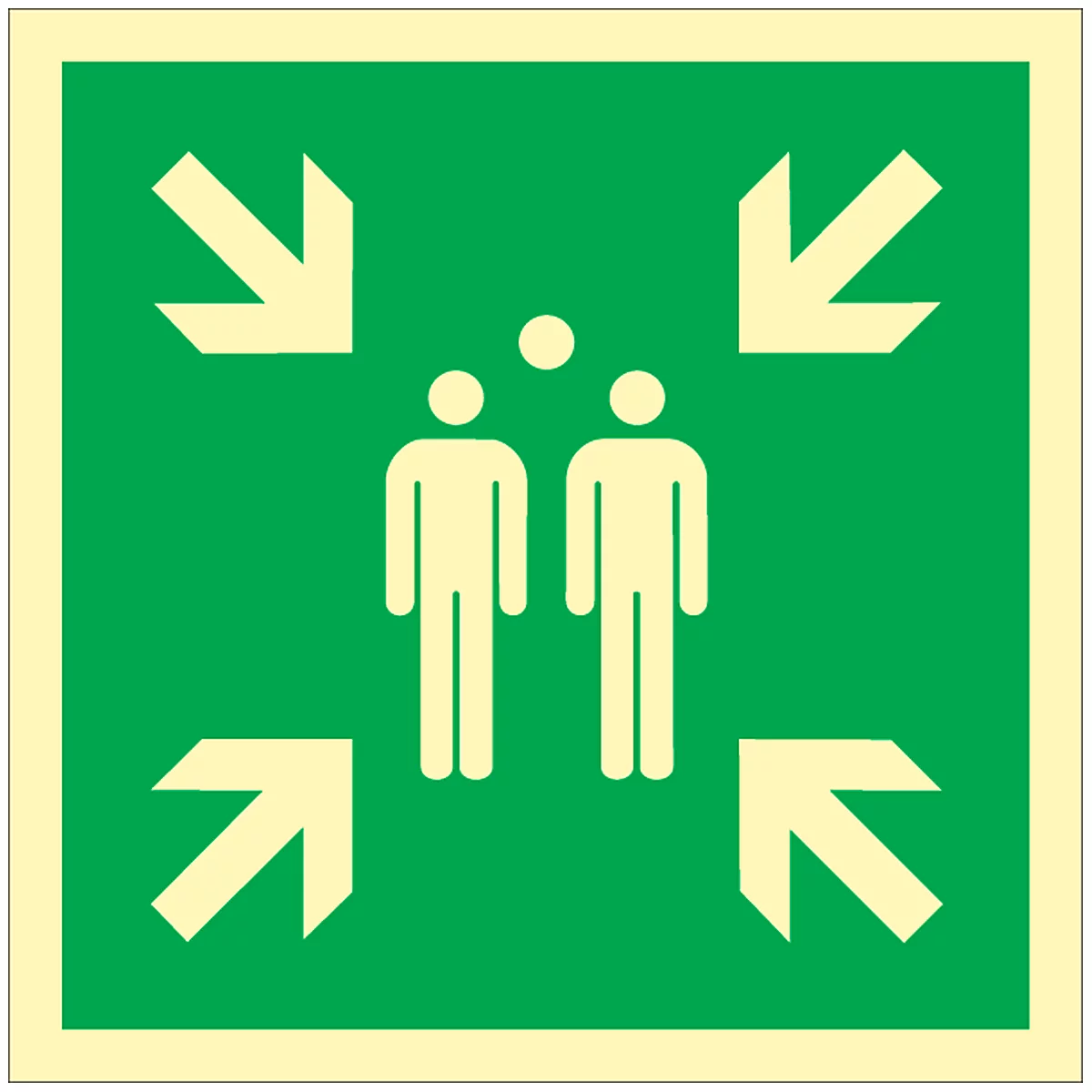 Panneau « Point de rassemblement », phosphorescent