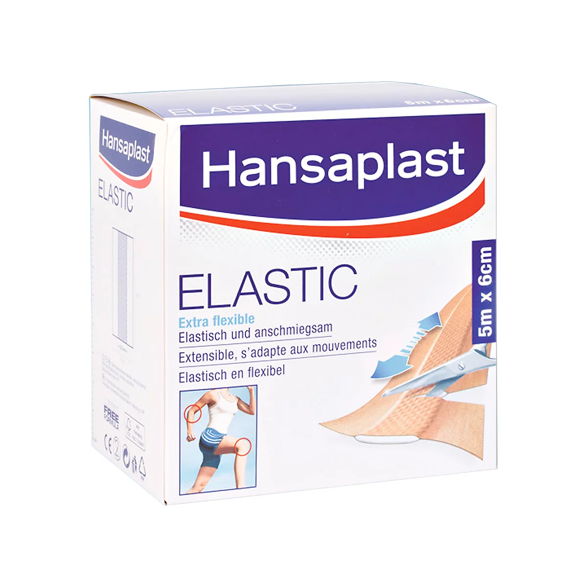 Pansements élastiques Hansaplast, 5 m x 6 cm