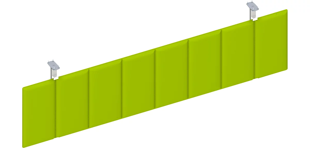 Pantalla de privacidad inferior, verde, W 1600 mm