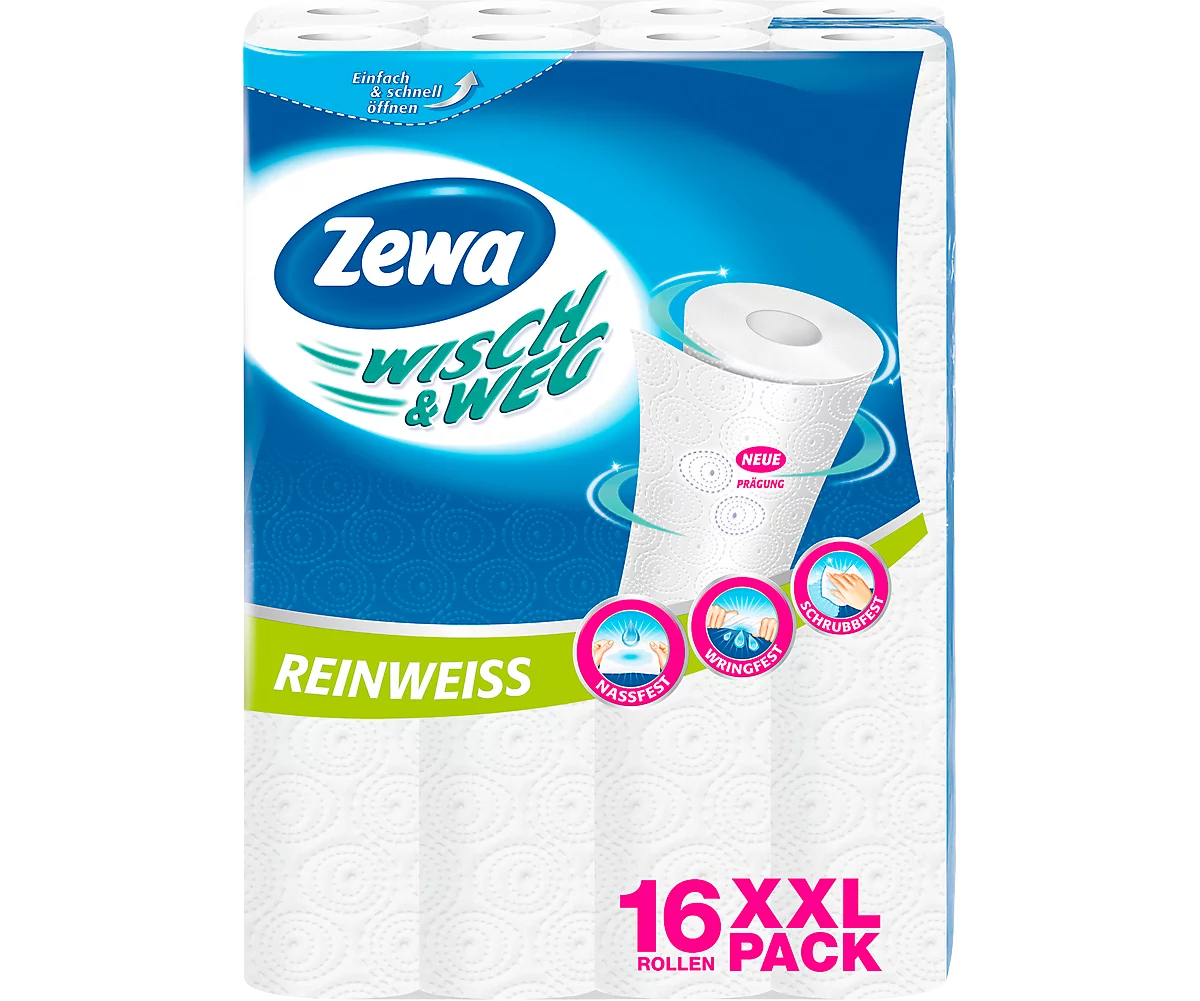 Papel de cocina Zewa wisch & weg, 16 rollos, papel, 2 capas
