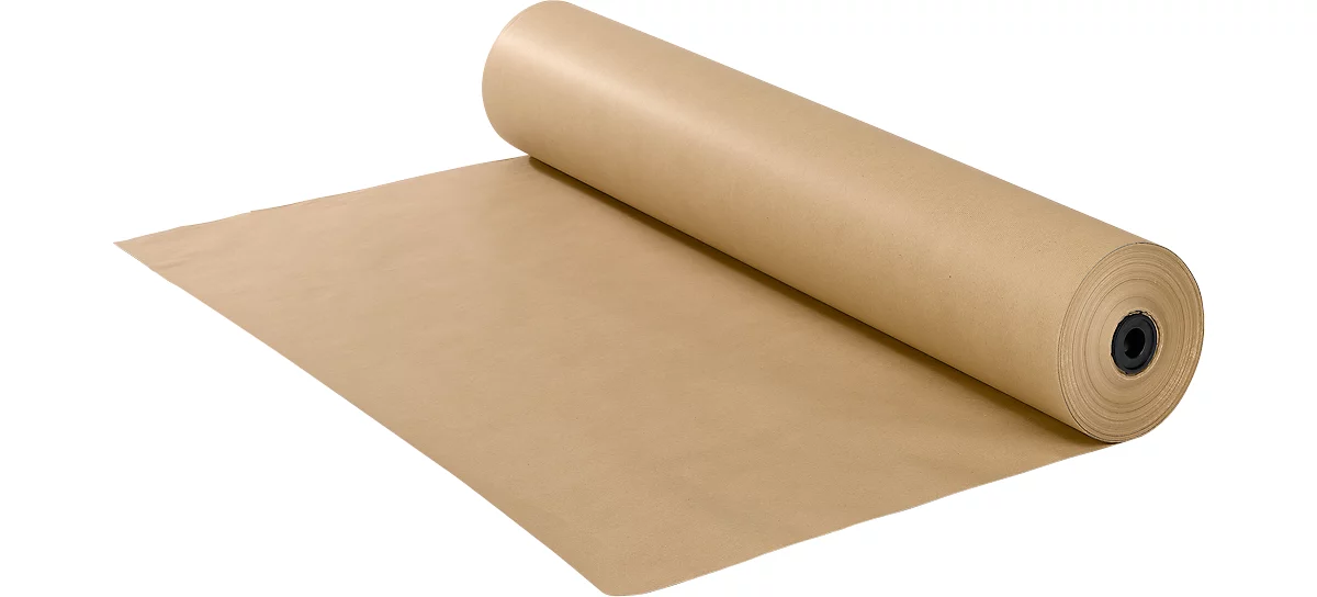 Papel de embalaje, especialmente resistente al desgarro y flexible, marrón, 1000 mm de ancho