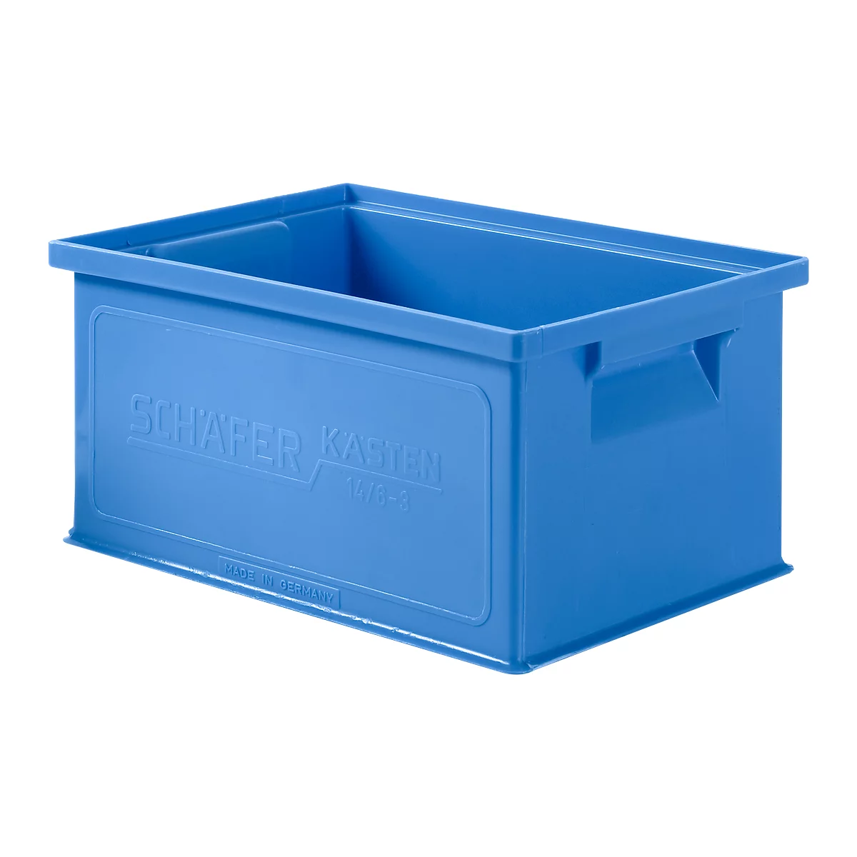 Papelera apilable serie 14/6-3 , polipropileno, con asa, L 310 x A 210 x A 145 mm, 7 L, azul