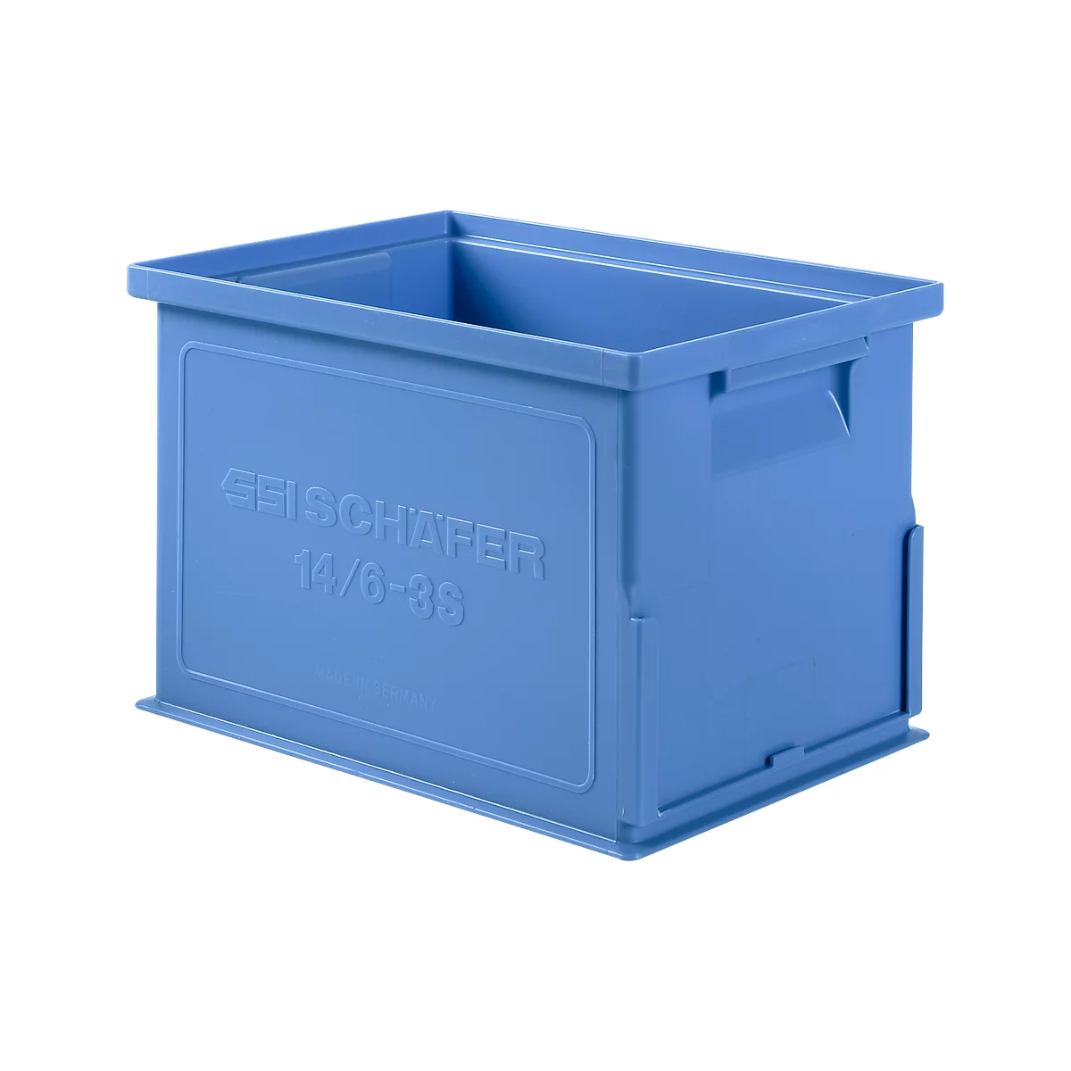 Papelera apilable serie 14/6-3 S, polipropileno, con asa, L 310 x A 210 x A 197 mm, 9,3 L, azul