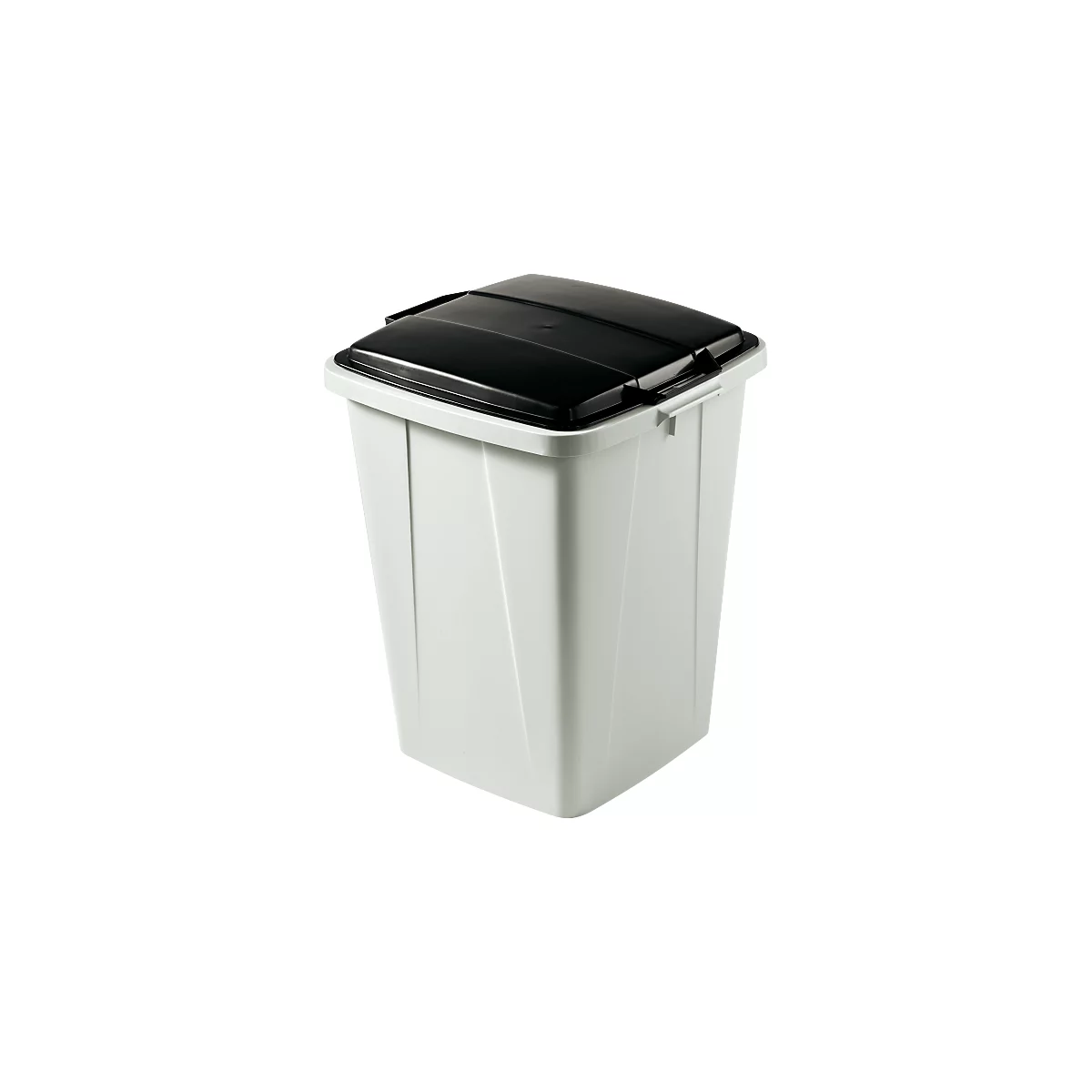 Papelera de recogida de reciclables, 90 l, con tapa, negra