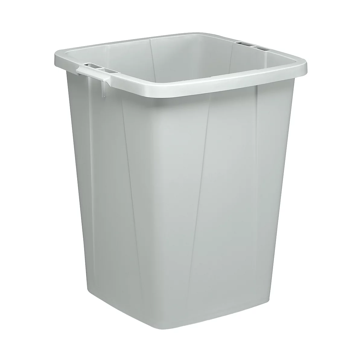 Papelera de recogida de reciclables, 90 l, sin tapa, gris