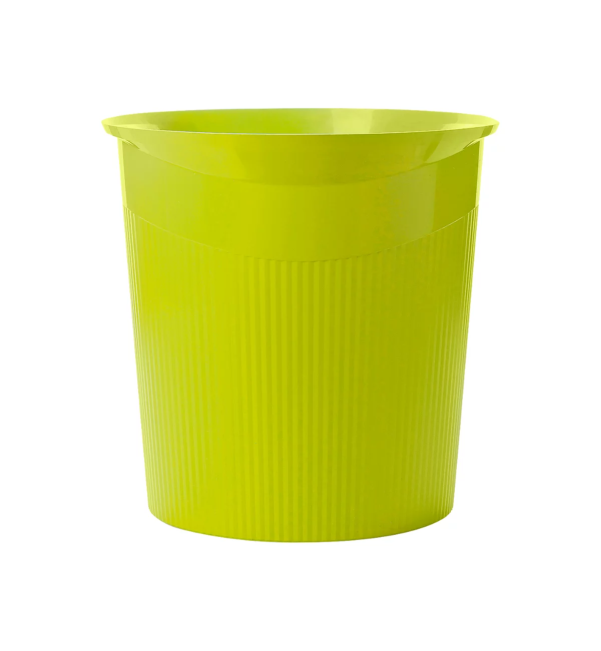 Papelera HAN LOOP, para uso interior, volumen 13 l, fácil de limpiar, Ø 280/226 x H 287 mm, plástico, limón