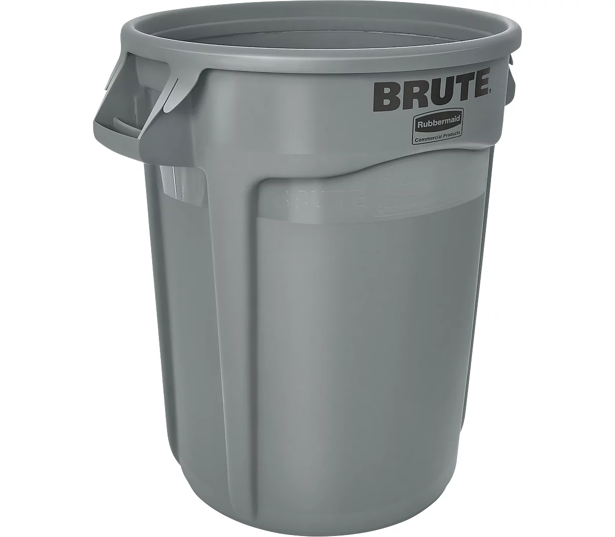 Papelera reciclable Brute, polietileno, redonda, 121 l, gris