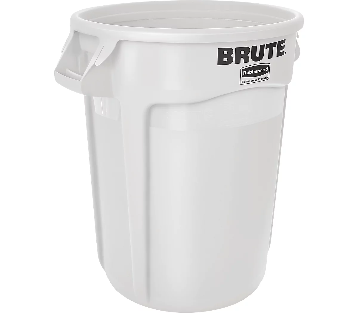 Papelera reciclable Brute, polietileno, redonda, 37 l, blanca