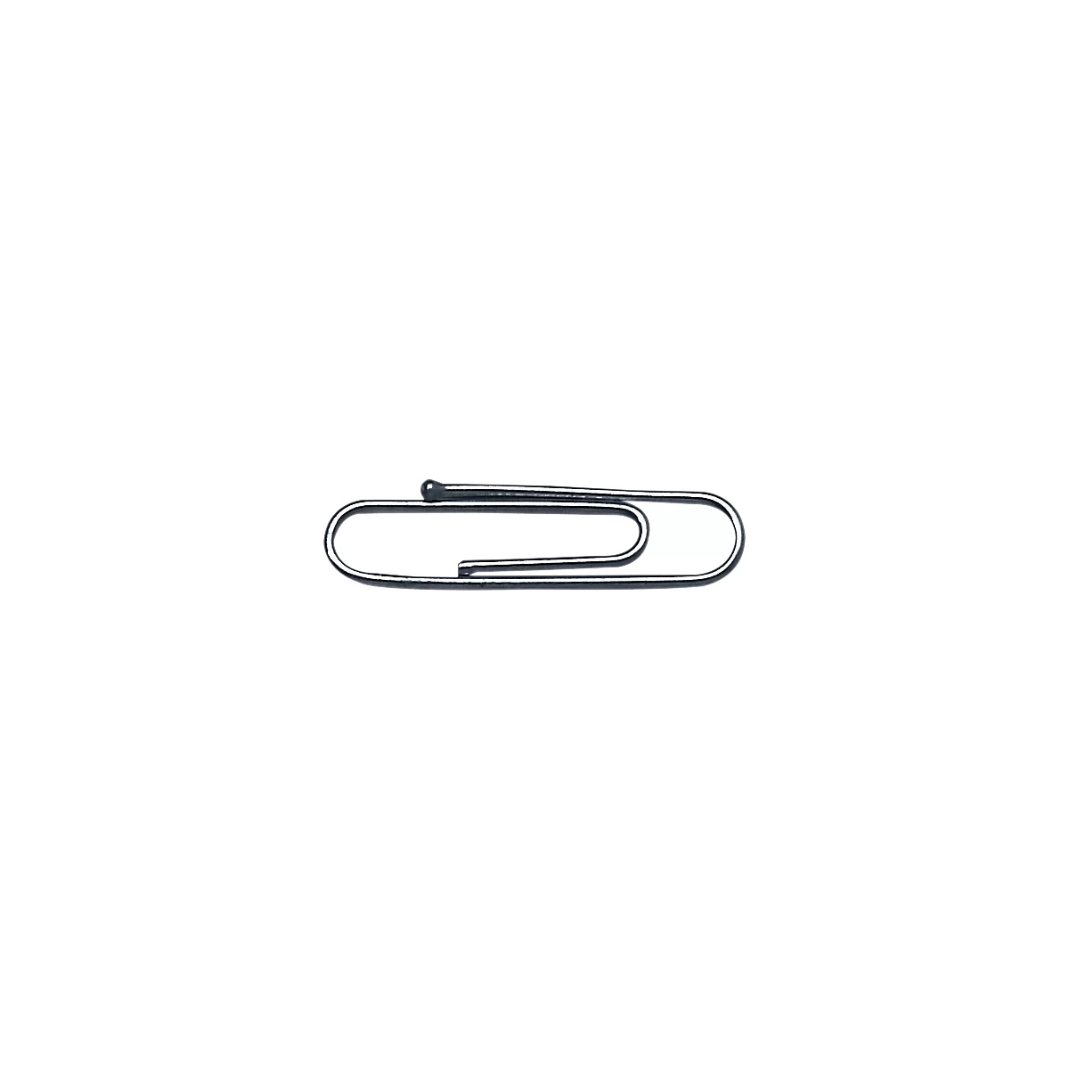Close-up of a silver paperclip.
