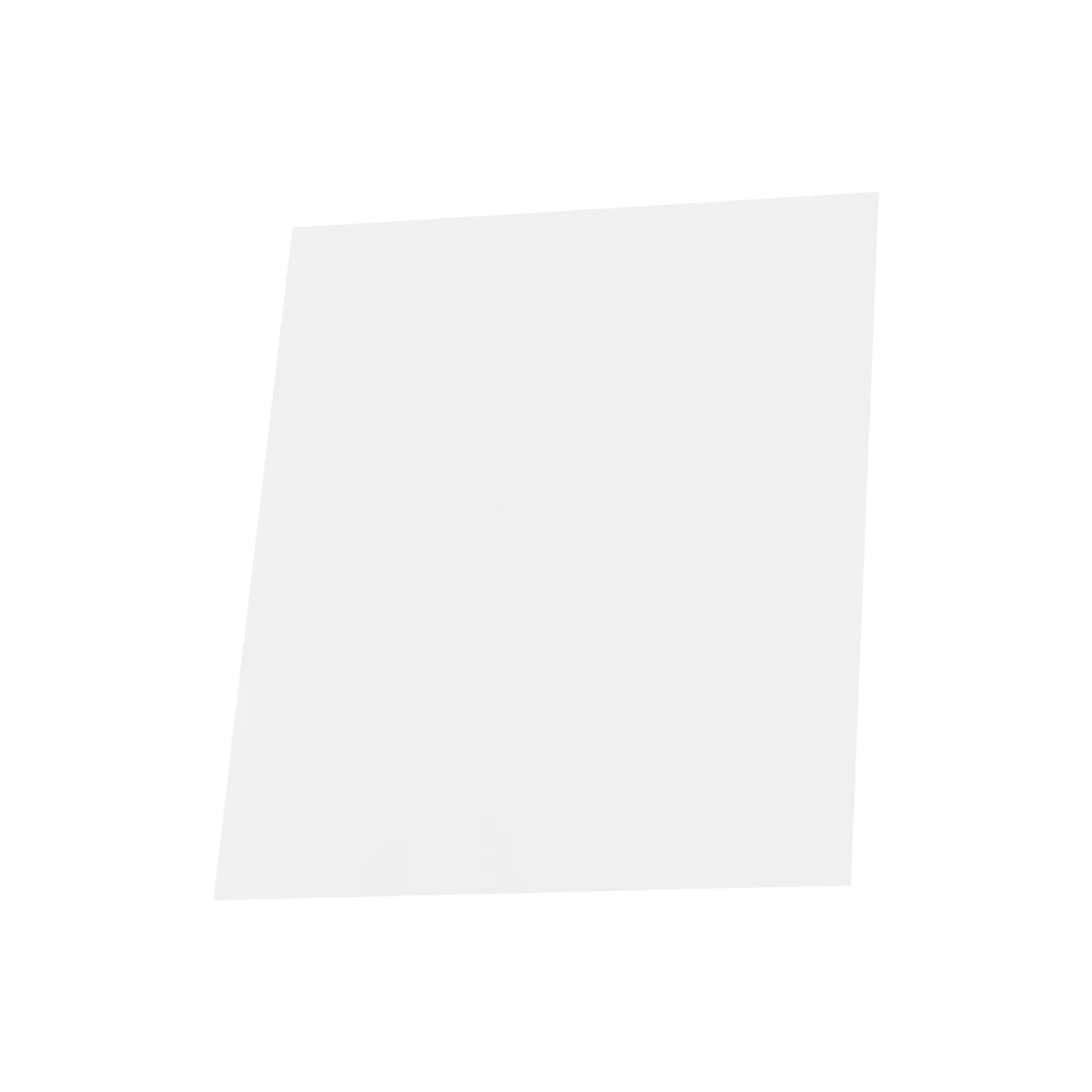 White paper, square, set at an angle.