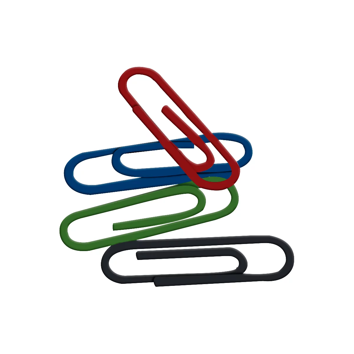 Paperclips, 26 mm, in kleur gelakt, 500 st.