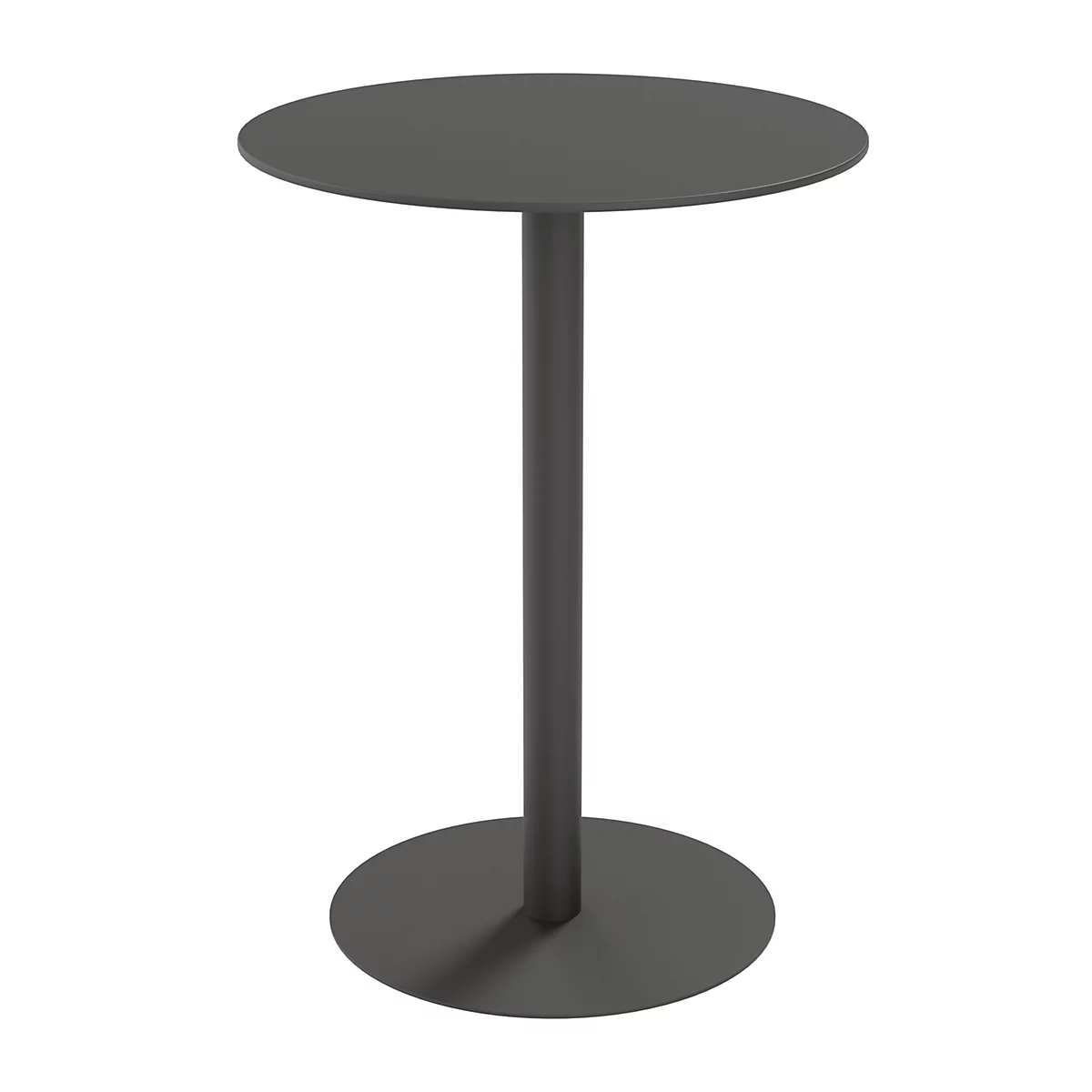 Paperflow Outdoor-Tisch Cross, rund, Tellerfuß, ⌀ 800 x H 1100 mm, schwarz/mattschwarz