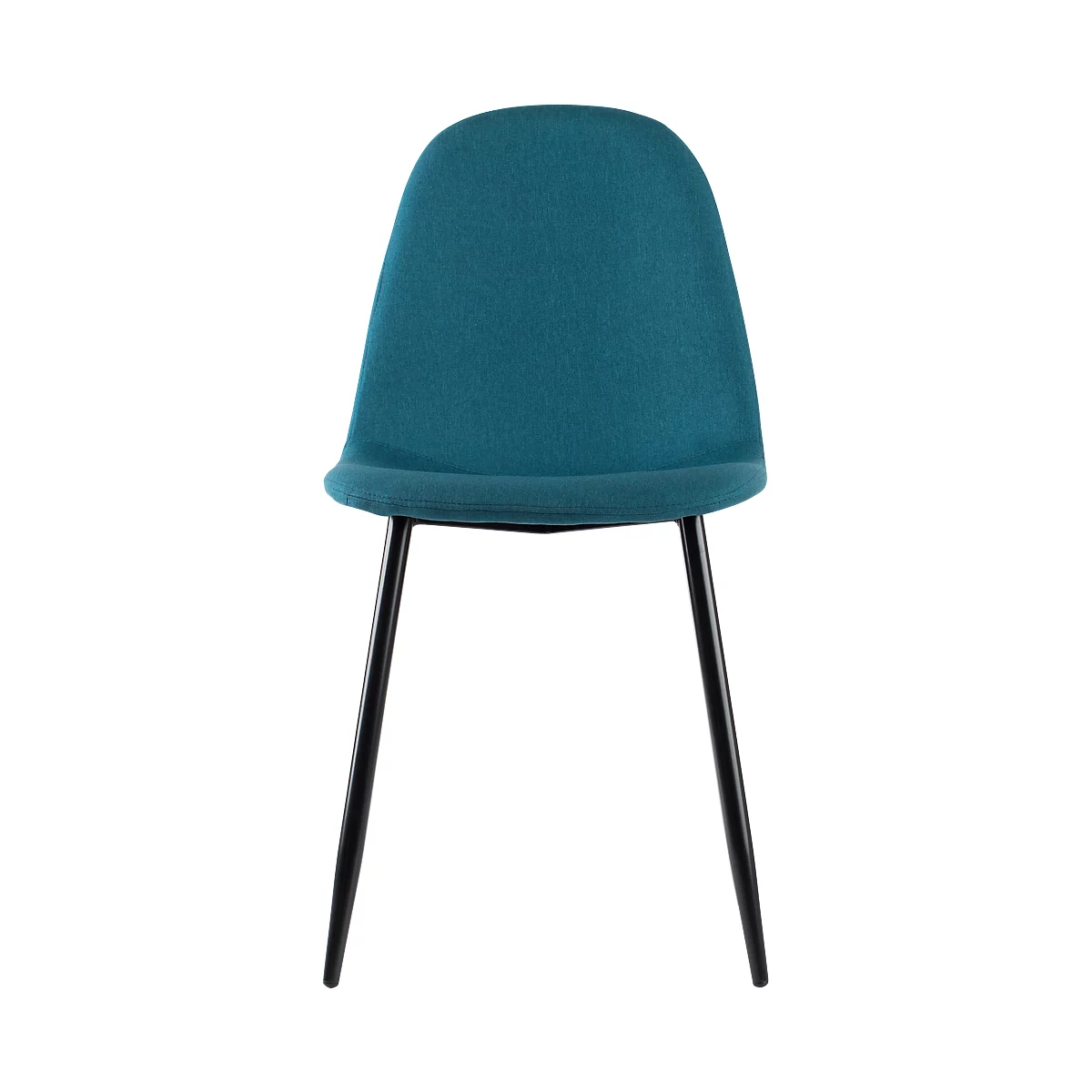 Paperflow shell stoel, gestoffeerd, 100% polyester, stalen frame, zithoogte 480 mm, set van 2, zwart/benzine