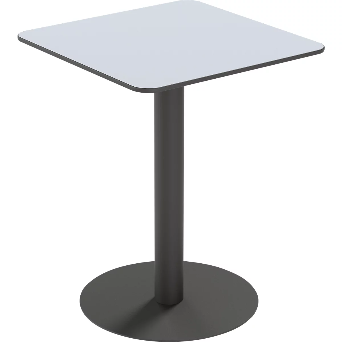 Paperflow Table d'extérieur Cross, carrée, pied assiette, L 600 x P 600 x H 750 mm, gris/noir mat