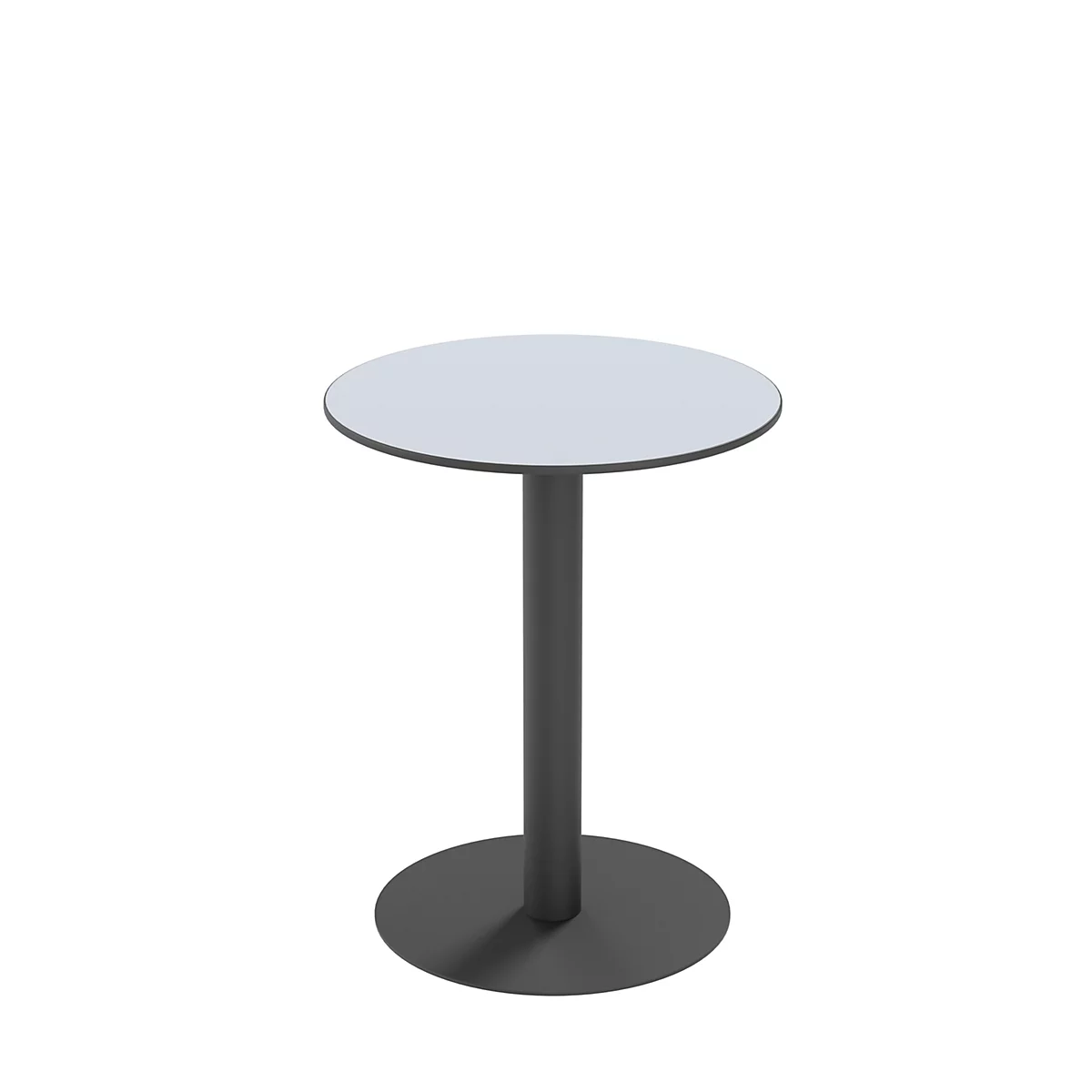 Paperflow table d'extérieur Cross, ronde, pied assiette, Ø 600 x H 750 mm, gris/noir mat