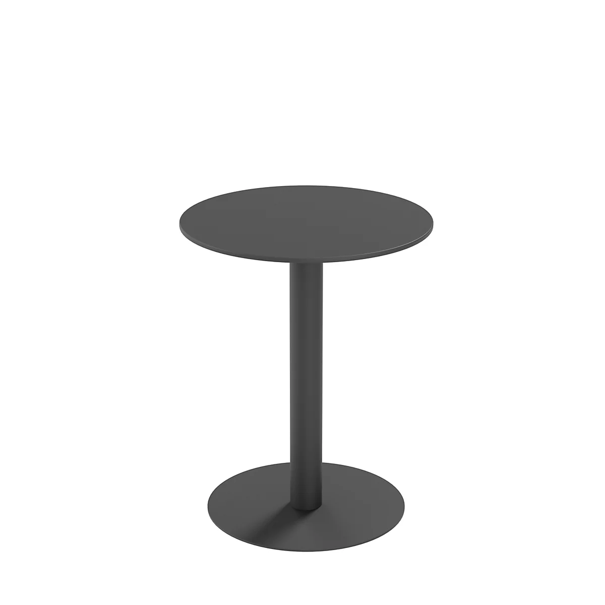 Paperflow table d'extérieur Cross, ronde, pied assiette, Ø 600 x H 750 mm, noir/noir mat