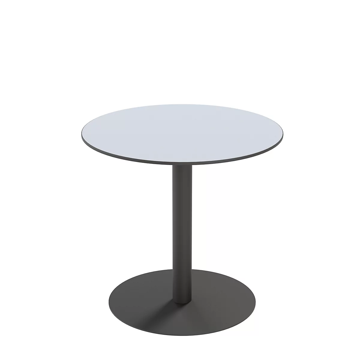 Paperflow table d'extérieur Cross, ronde, pied assiette, Ø 800 x H 750 mm, gris/noir mat