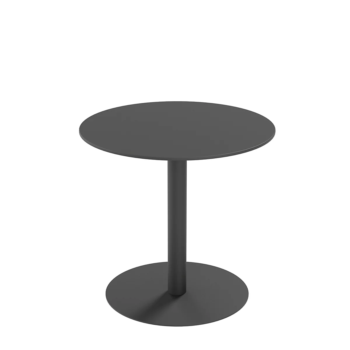 Paperflow table d'extérieur Cross, ronde, pied assiette, Ø 800 x H 750 mm, noir/noir mat