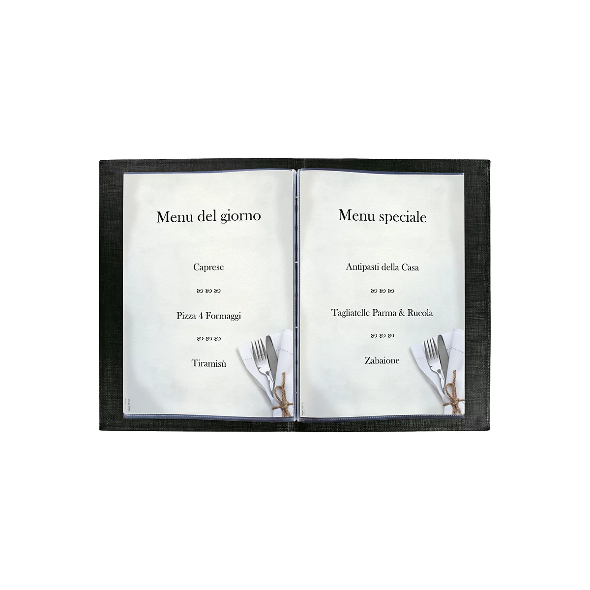 Papier à motif « Menu gastronomique » Sigel, A4, 90 g/m², Motif avec couverts et serviettes, 50 feuilles