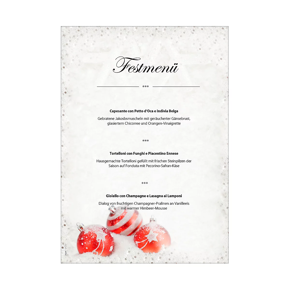 Papier à motif spécial Noël Winter Flair, format A4, imprimable recto-verso, 100 feuilles