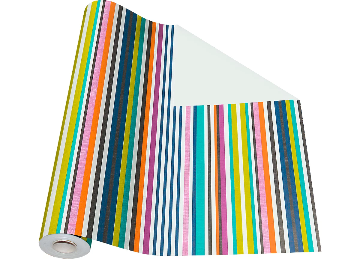 10 pochettes rayures multicolores - Pochettes en papier