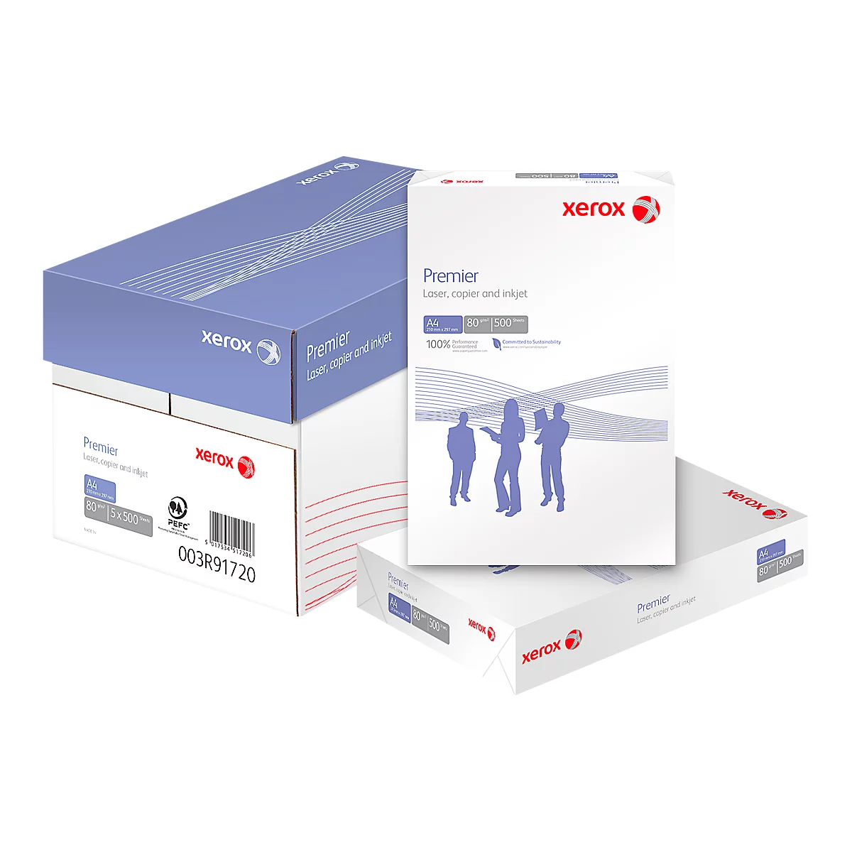 Papier copieur Premier ECF Xerox, 80 g/m², blanc pur
