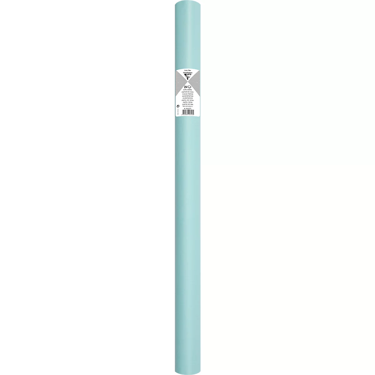 Papier de soie Clairefontaine, 500 x 750 mm, résistant à l'eau, plié, 24 feuilles, bleu ciel