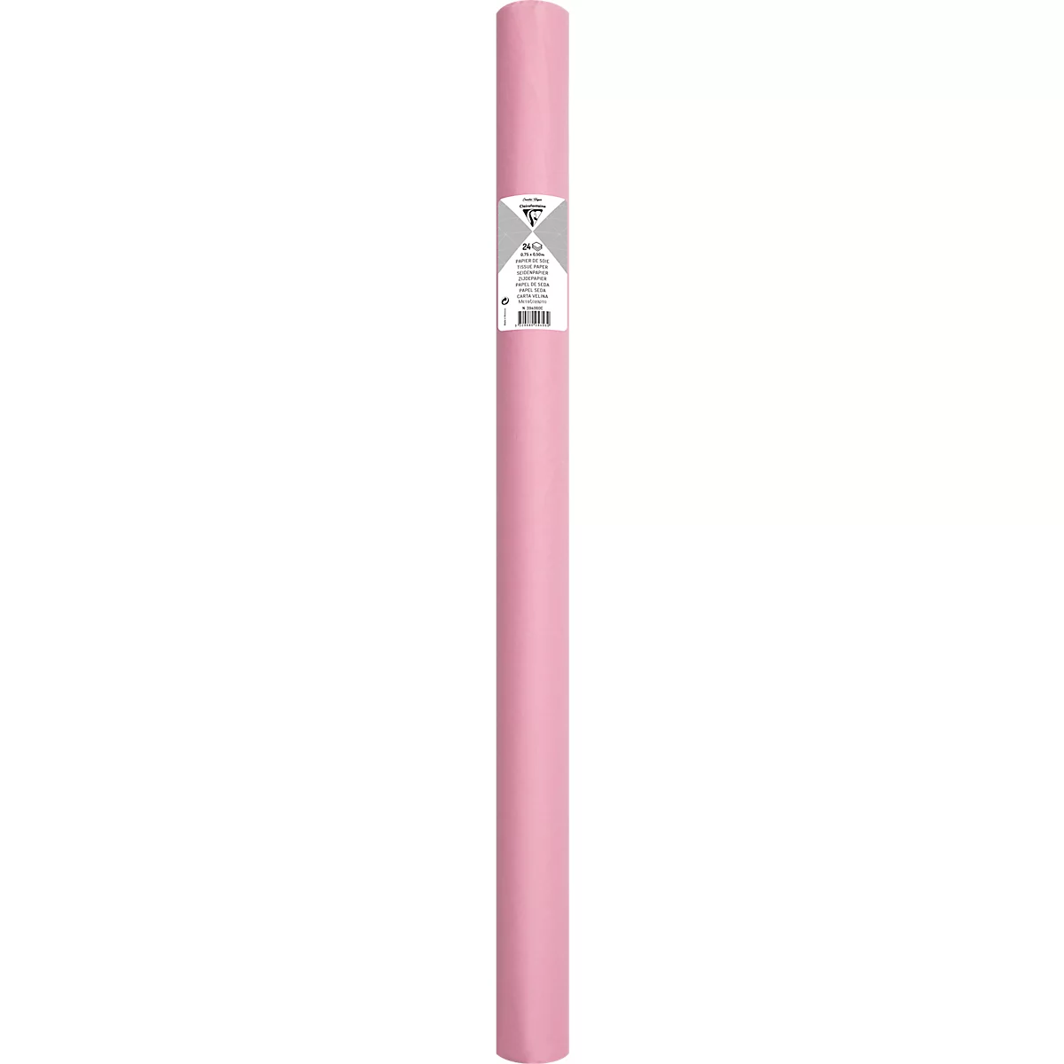 Emballage cosmétique cylindrique rose avec une bague décorative argentée. Le couvercle et la partie inférieure sont de la même couleur.