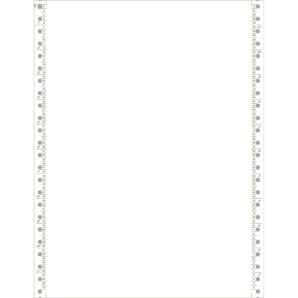Papier listing, format A4 portrait, 1 épaisseur, vierge, blanc, 2000 feuilles