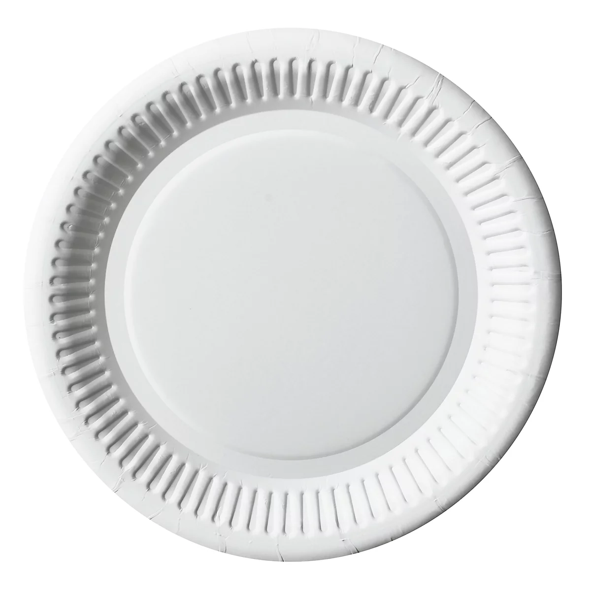 Papieren borden Papstar Pure, wegwerp, rond, Ø 200 mm, voedselveilig, FSC®-gecertificeerd &amp; composteerbaar, wit, 10 x 100 stuks
