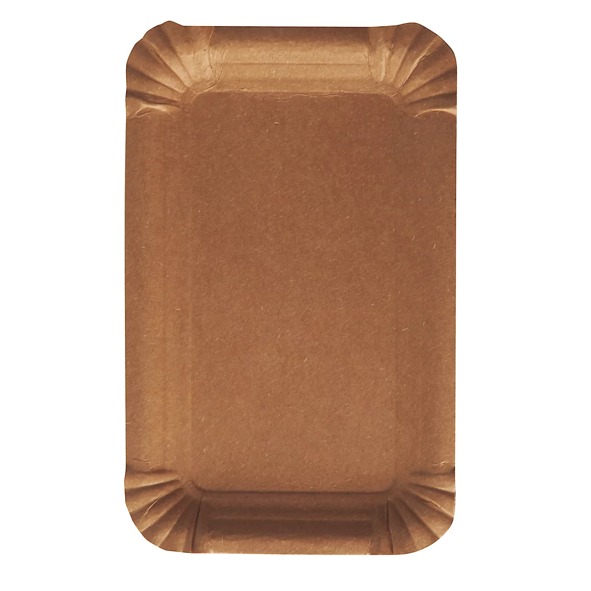 Papieren borden Papstar Pure, wegwerp, vierkant, 100 x 160 mm, voedselveilig, FSC®-gecertificeerd &amp; composteerbaar, bruin, 8 x 250 stuks