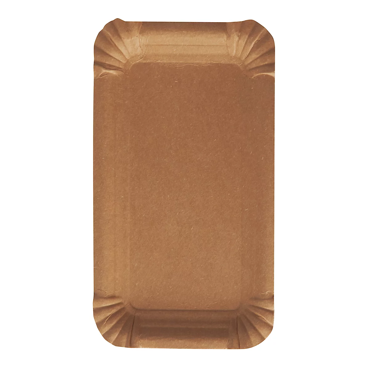Papieren borden Papstar Pure, wegwerp, vierkant, 110 x 175 mm, voedselveilig, FSC®-gecertificeerd &amp; composteerbaar, bruin, 4 x 250 stuks