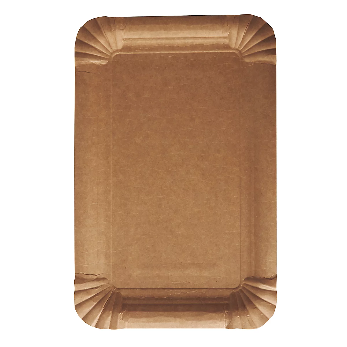 Papieren borden Papstar Pure, wegwerp, vierkant, 130 x 200 mm, voedselveilig, FSC®-gecertificeerd &amp; composteerbaar, bruin, 4 x 250 stuks