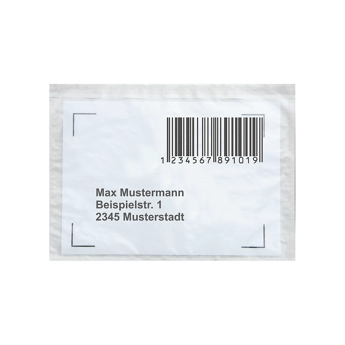 Papieren documentenhoesje/brievenbus SecurePack, C5, venster links, zonder bedrukking, bovenopening, zelfklevend, 100% recyclebaar glaspapier, transparant, 250 stuks