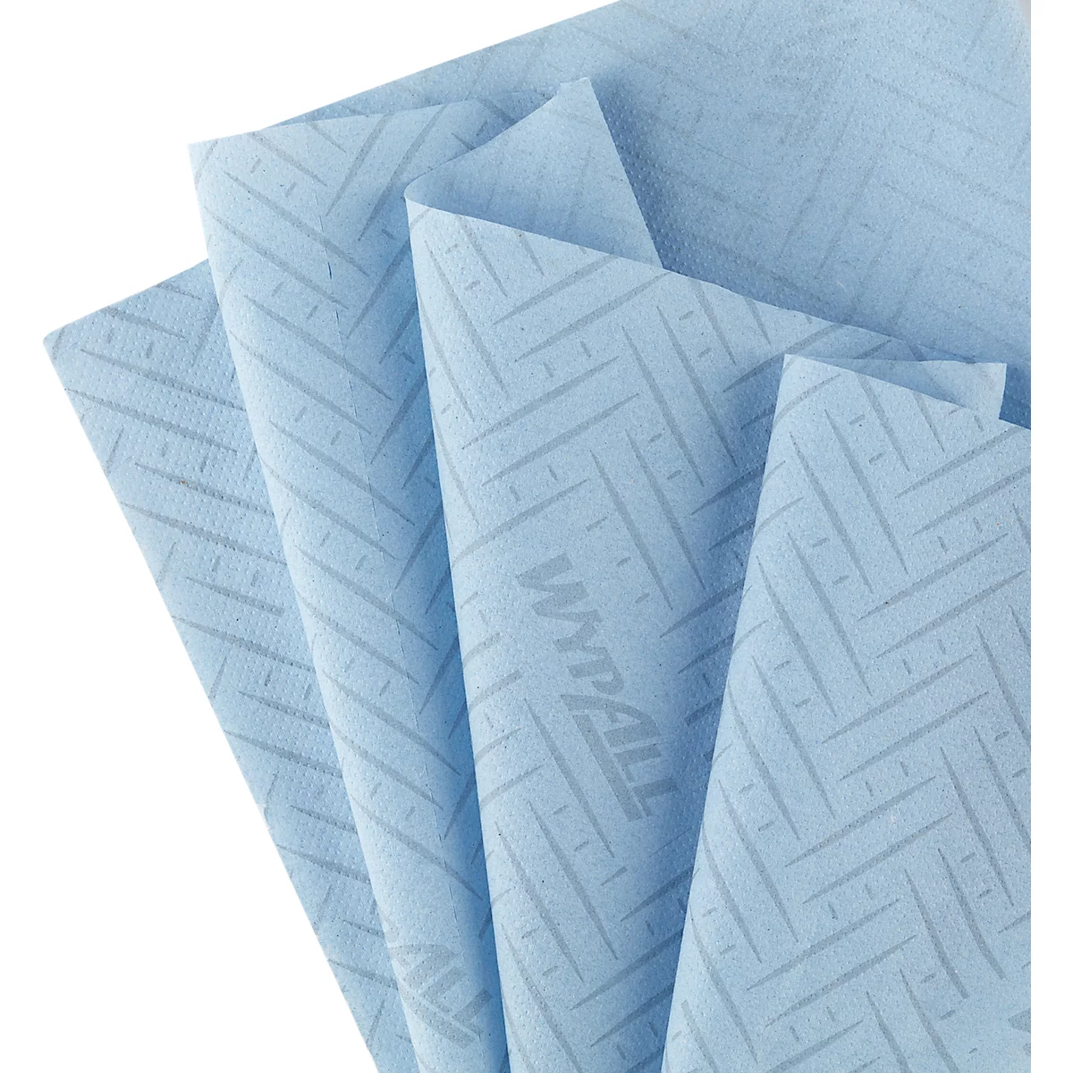Papieren doekjes WypAll® L10, voor voeding en hygiëne, 6 x 630 doekjes, blauw