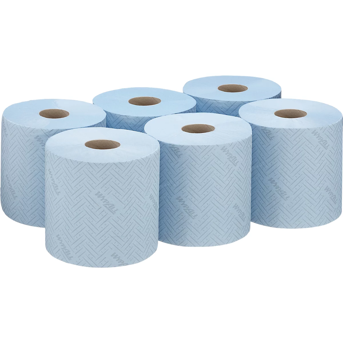 Papieren doekjes WypAll® L10, voor voeding en hygiëne, 6 x 630 doekjes, blauw