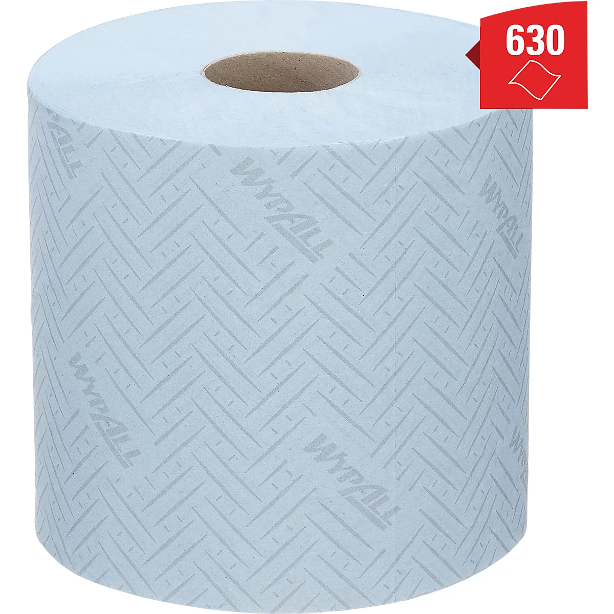Papieren doekjes WypAll® L10, voor voeding en hygiëne, 6 x 630 doekjes, blauw